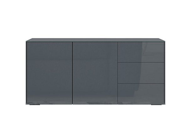 Lexa Smart 2 Door 3 Drawer Sideboard  Grey | Bed Sava