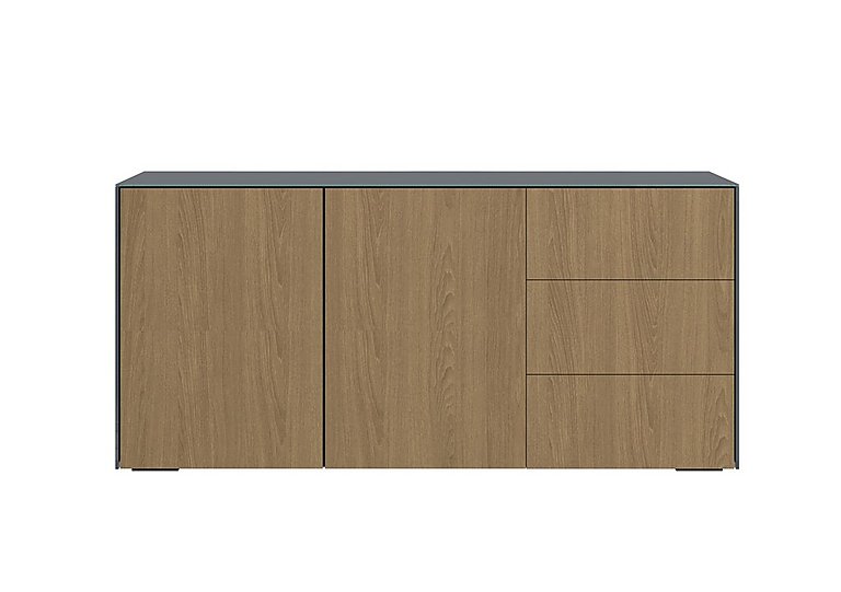 Lexa Smart 2 Door 3 Drawer Sideboard - Grey and Oak