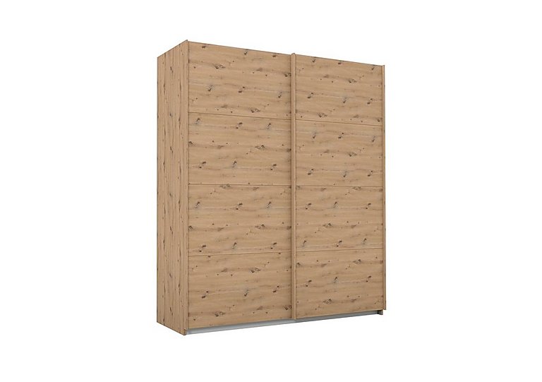 Rauch - Lima 181cm 2 Door Sliding Wardrobe with Decor Front 210cm Tall - Art Oak