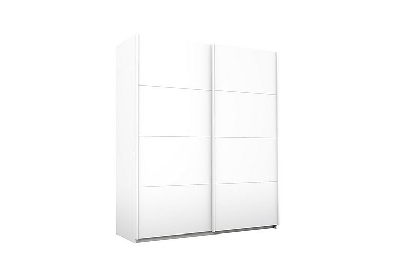 Rauch - Lima 181cm 2 Door Sliding Wardrobe with Decor Front 210cm Tall - White