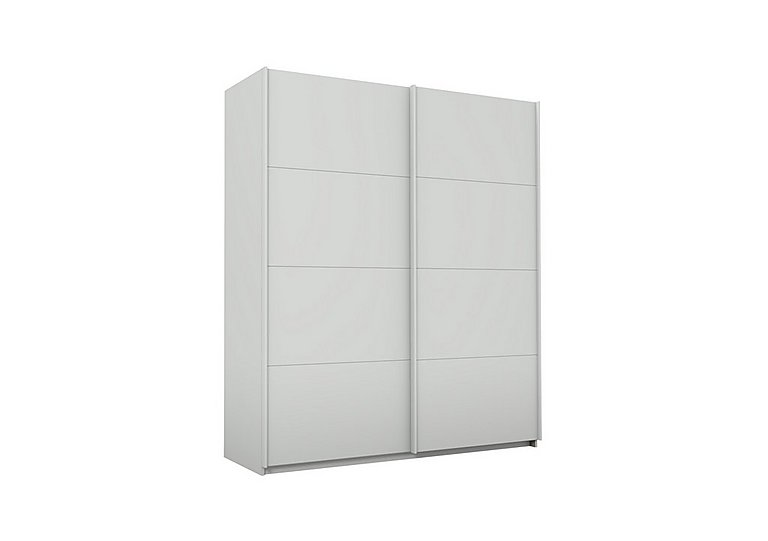 Rauch - Lima 181cm 2 Door Sliding Wardrobe with Decor Front 210cm Tall - Silk Grey