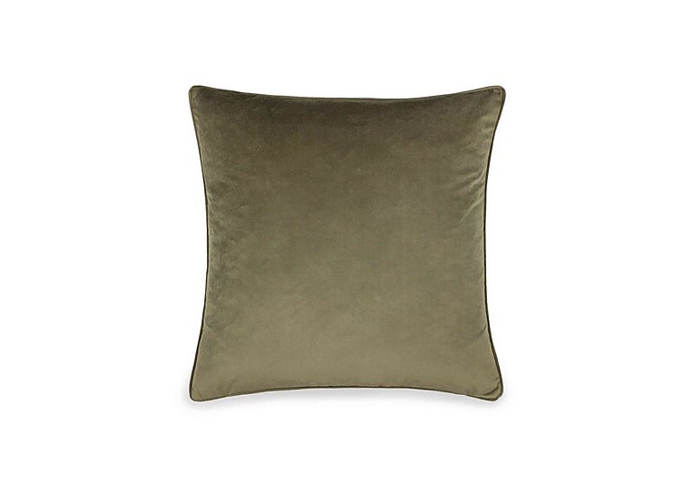 Opulenza Feather Cushion - Khaki