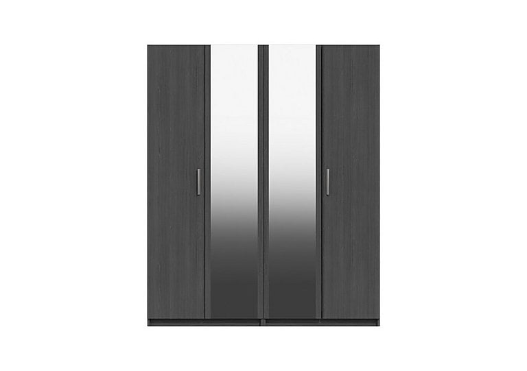 London Bedrooms Waterloo  4 Door Wardrobe with 2 Mirrors | Bed Sava