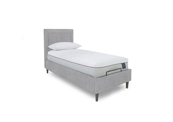 E Motion Yumi Adjustable Bed Frame  Single  Aston Silver | Bed Sava