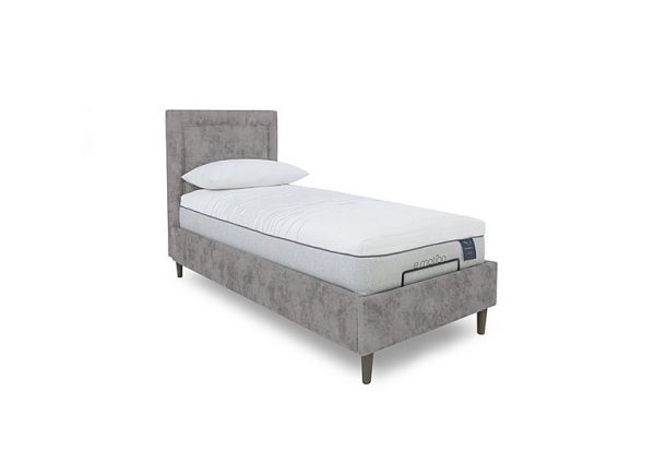 E Motion Yumi Adjustable Bed Frame  Single  Daytona Silver | Bed Sava
