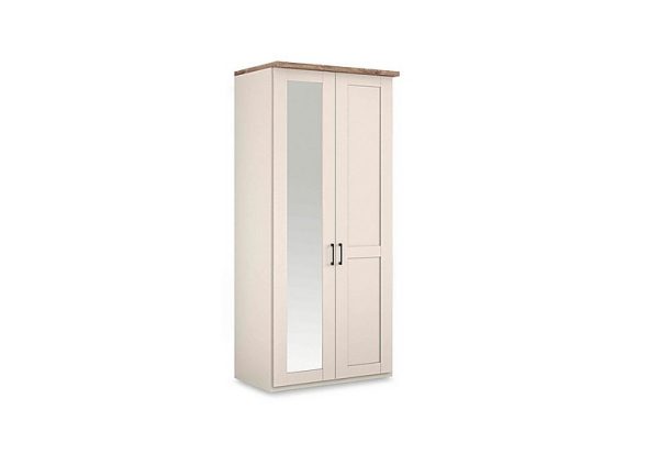 Wiemann  Adeline 2 Door Hinged Wardrobe With Left Hand Mirror  Champagne | Bed Sava