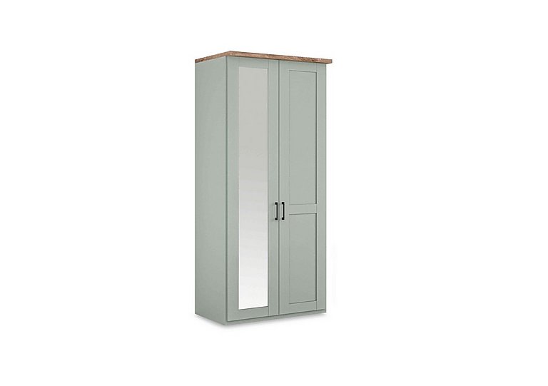 Wiemann - Adeline 2 Door Hinged Wardrobe With Left Hand Mirror - Sage