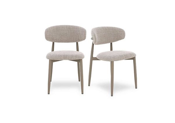 Aimar Pair of Open Back Dining Chairs | Bed Sava