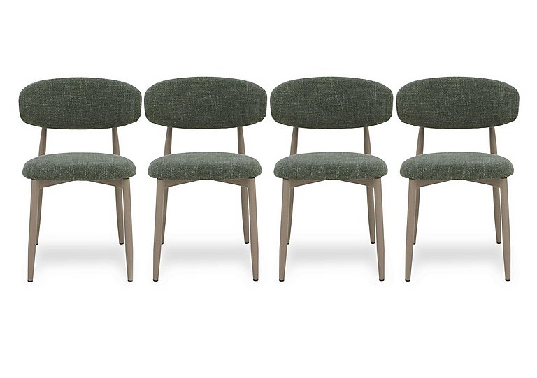 Aimar Set of 4 Open Back Dining Chairs - Green