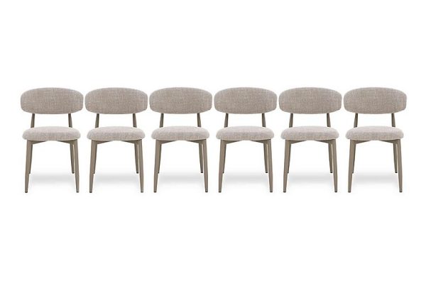 Aimar Set of 6 Open Back Dining Chairs | Bed Sava