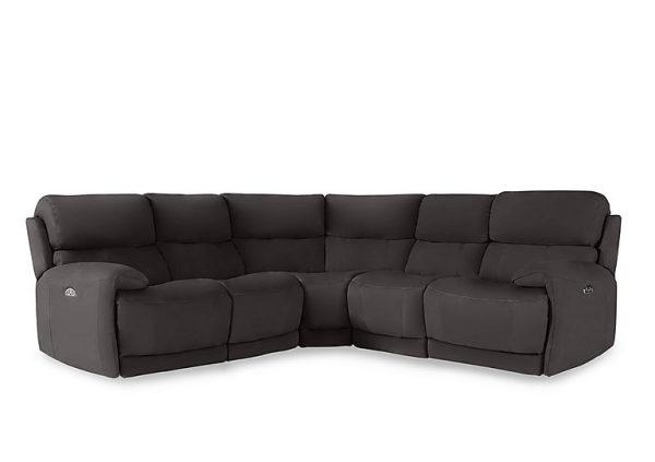 Link NC Leather Large Power Recliner Corner Sofa with Power Headrests | Bed Sava
