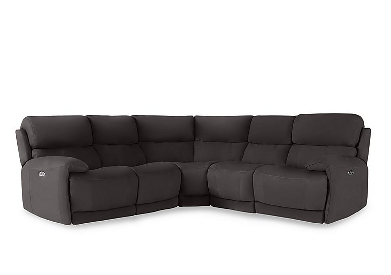 Link NC Leather Large Power Recliner Corner Sofa with Power Headrests
