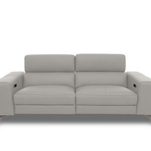 Action Leather 3 Seater Power Recliner Sofa with Power Storage Arms | Bed Sava
