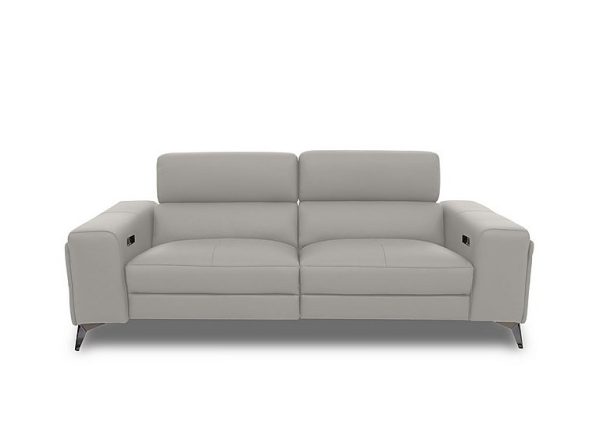 Action Leather 3 Seater Power Recliner Sofa with Power Storage Arms | Bed Sava