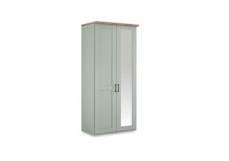Wiemann - Adeline 2 Door Hinged Wardrobe with Right Hand Mirror - Sage