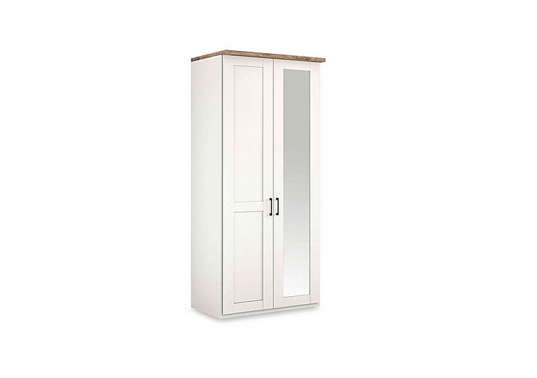 Wiemann - Adeline 2 Door Hinged Wardrobe with Right Hand Mirror - White