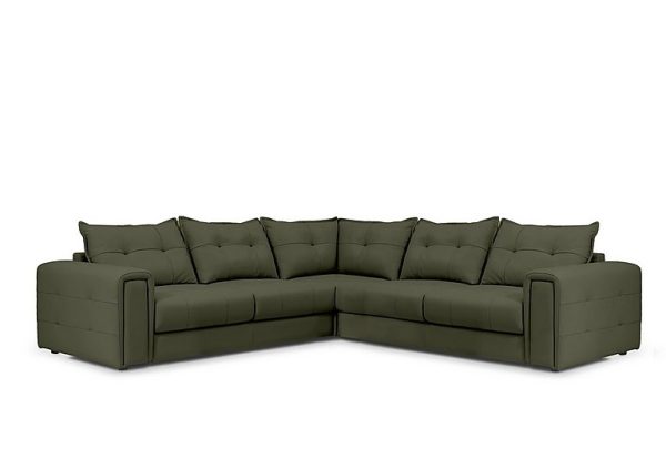 Boutique Goliath Large Leather Corner Sofa with Storage Drawers | Bed Sava