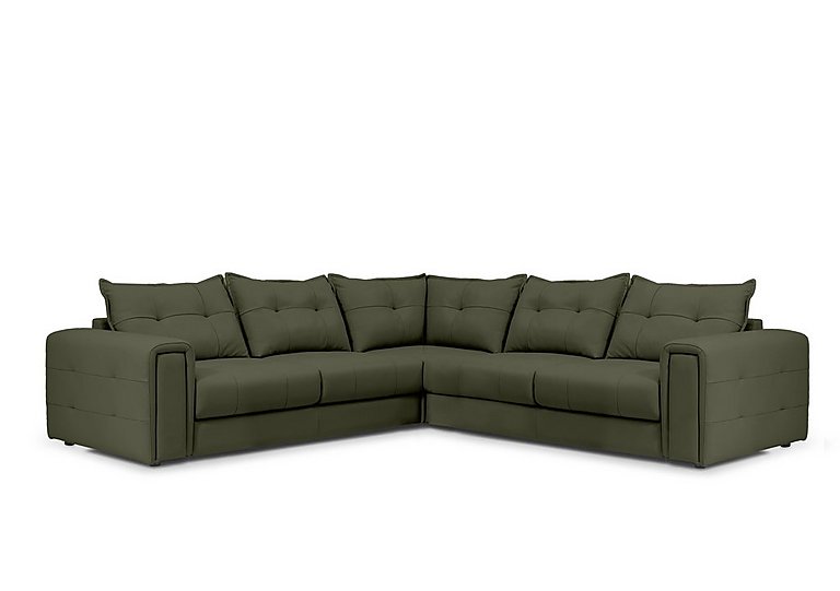 Boutique Goliath Large Leather Corner Sofa with Storage Drawers