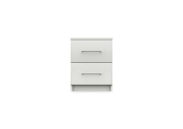 London Bedrooms  Castle 2 Drawer Bedside Cabinet  Frost | Bed Sava
