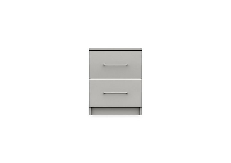 London Bedrooms - Castle 2 Drawer Bedside Cabinet - Grey