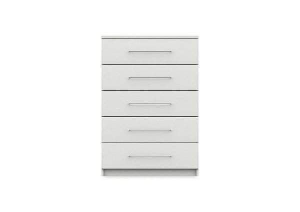 London Bedrooms  Castle 5 Drawer Chest  Frost | Bed Sava