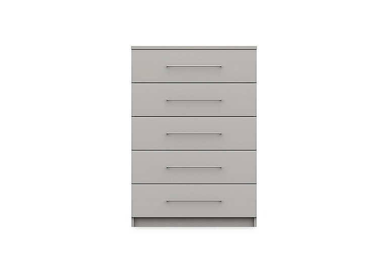 London Bedrooms - Castle 5 Drawer Chest - Grey