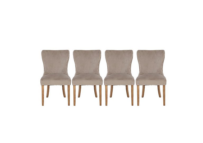 Chennai Set of 4 Luxe Dining Chairs - Taupe