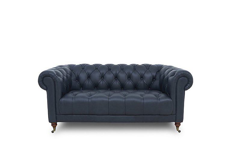 Columbus Leather 2 Seater Sofa with Castors