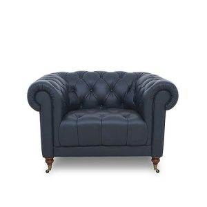 Columbus Leather Armchair with Castors | Bed Sava