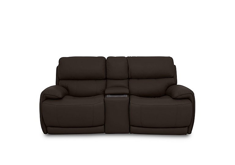 Link NC Leather 2 Seater Power Recliner Sofa with Power Headrests and Cupholders