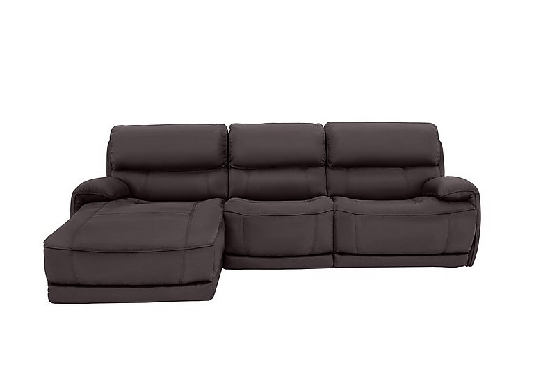 Link NC Leather Power Recliner Left Hand Facing Corner Chaise Sofa with Power Headrests