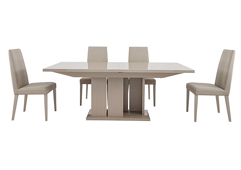 ALF - Livia Extending Dining Table and 4 Chairs - 160-cm