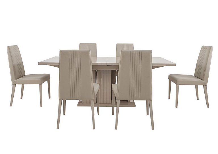 ALF - Livia Extending Dining Table and 6 Chairs - 200-cm