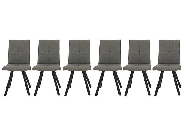 Phoenix Set of 6 Dining Chairs  Two Tone | Bed Sava