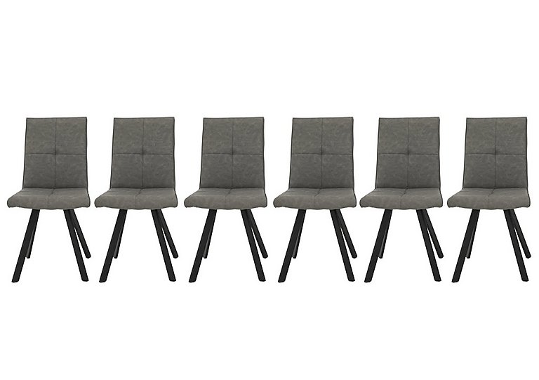 Phoenix Set of 6 Dining Chairs - Two Tone
