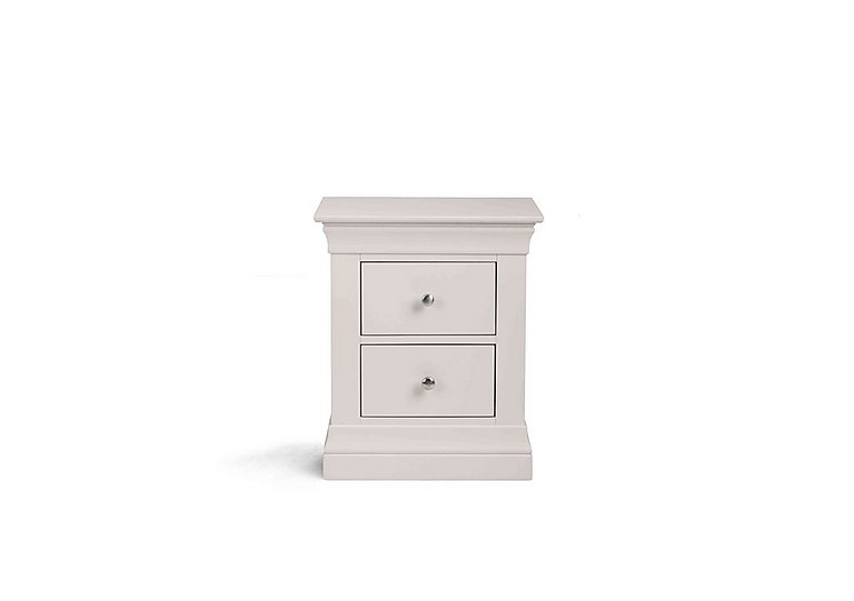 Sophia 2 Drawer Bedside Cabinet - Light Grey