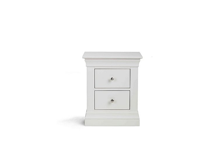 Sophia 2 Drawer Bedside Cabinet - Surf White