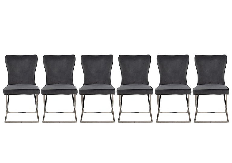 Vanquish Set of 6 Dining Chairs - Grey