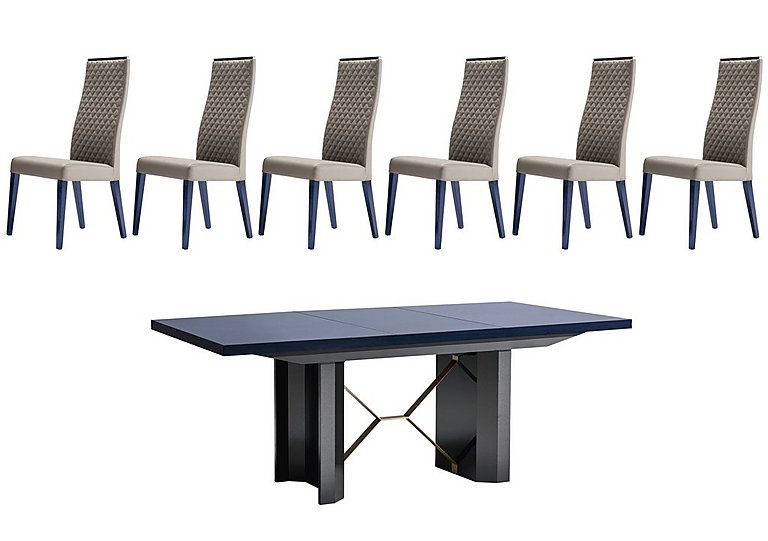 ALF - Oceanum Extending Dining Table and 6 Chairs - 210-cm