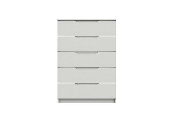 London Bedrooms  St Pancras 5 Drawer Chest  White | Bed Sava