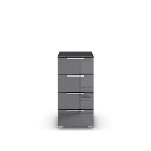 Rauch  Cairns 4 Drawer Bedside Cabinet  Graphite | Bed Sava