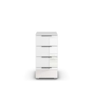 Rauch  Cairns 4 Drawer Bedside Cabinet  White | Bed Sava