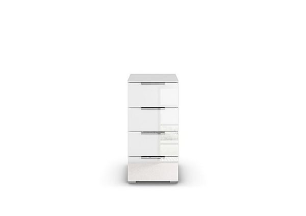 Rauch  Cairns 4 Drawer Bedside Cabinet  White | Bed Sava