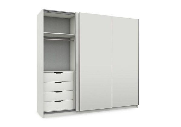 London Bedrooms  Castle 240cm 3 Door Sliding Wardrobe  Frost | Bed Sava