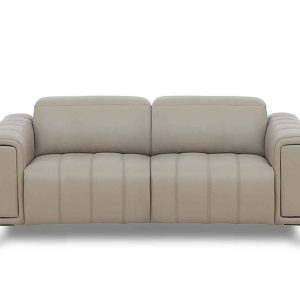 Elphaba Leather 3 Seater Sofa with Storage Arms | Bed Sava