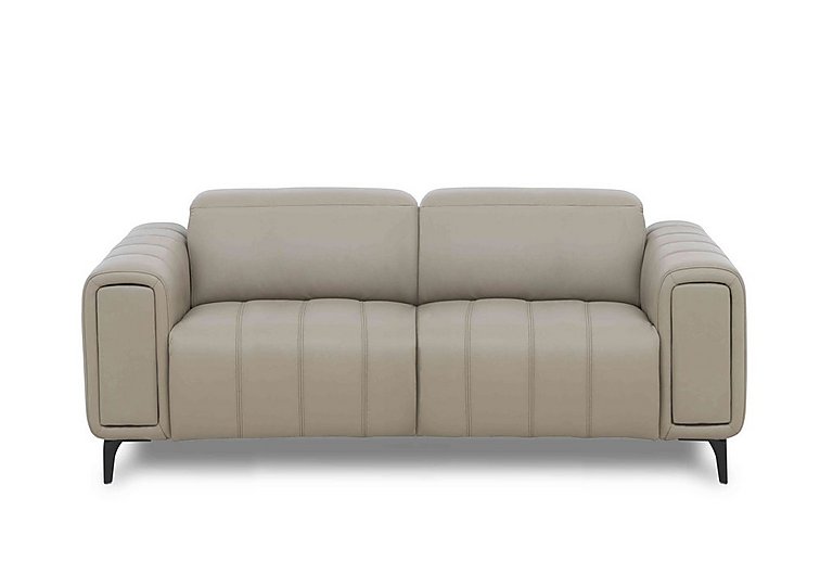 Elphaba Leather 3 Seater Sofa with Storage Arms