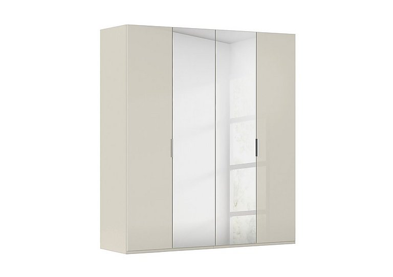 Rauch - Formes 4 Door Bifold Glass Wardrobe with 2 Mirror Doors