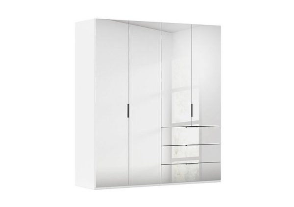 Rauch  Formes 4 Door Bifold Combi Mirror Wardrobe  WhiteWhite Front | Bed Sava