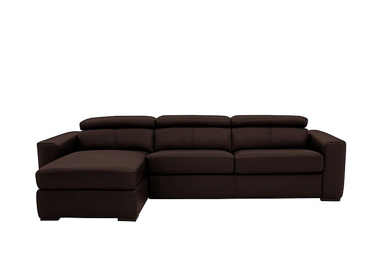Infinity NC Leather Left Hand Facing Corner Chaise Sofa with Storage
