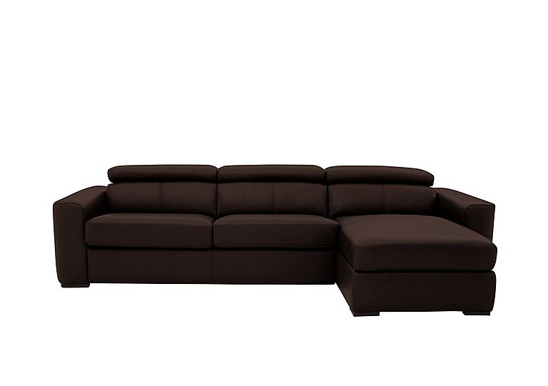 Infinity NC Leather Right Hand Facing Corner Chaise Sofa with Storage